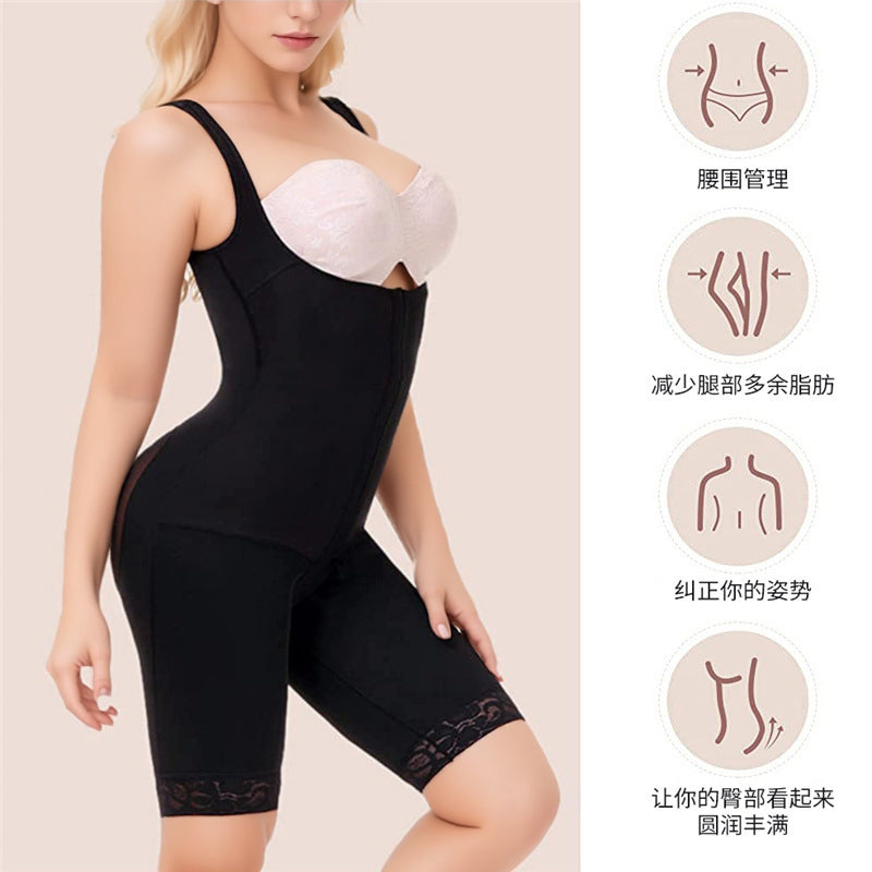Plus-Size Postpartum Bodysuit High-Waist Compression Firming & Support Shapewear