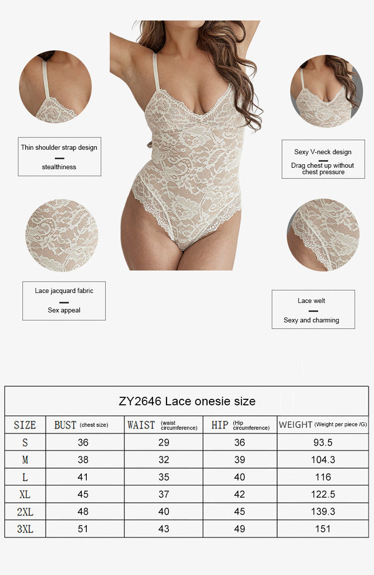Tropica Love Plus Size Floral Lace Bodysuit - Sexy and Comfortable