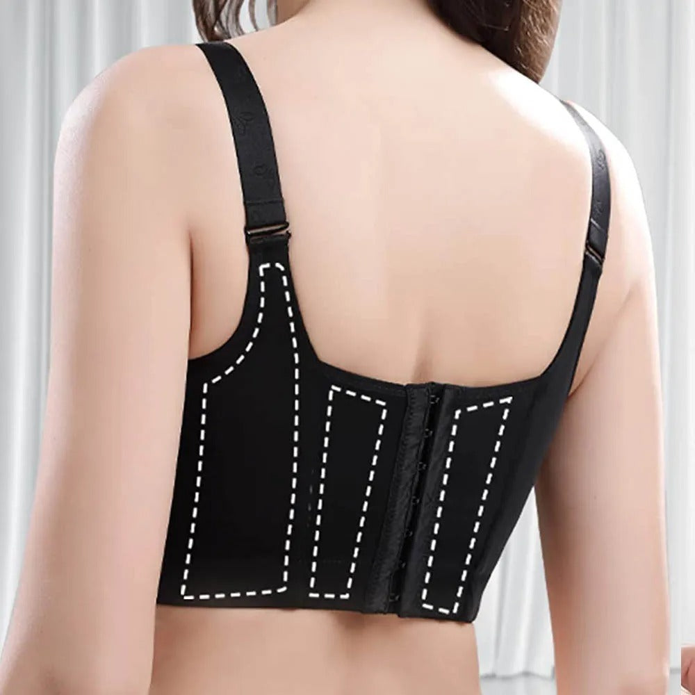 Adjustable Back-Shaping Seamless Wire-Free No Padding Enhances Silhouette Bras