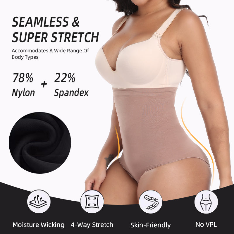 High-Waist Shapewear for Women Seamless High-Compression Tummy Control with Butt-Lifting Panties