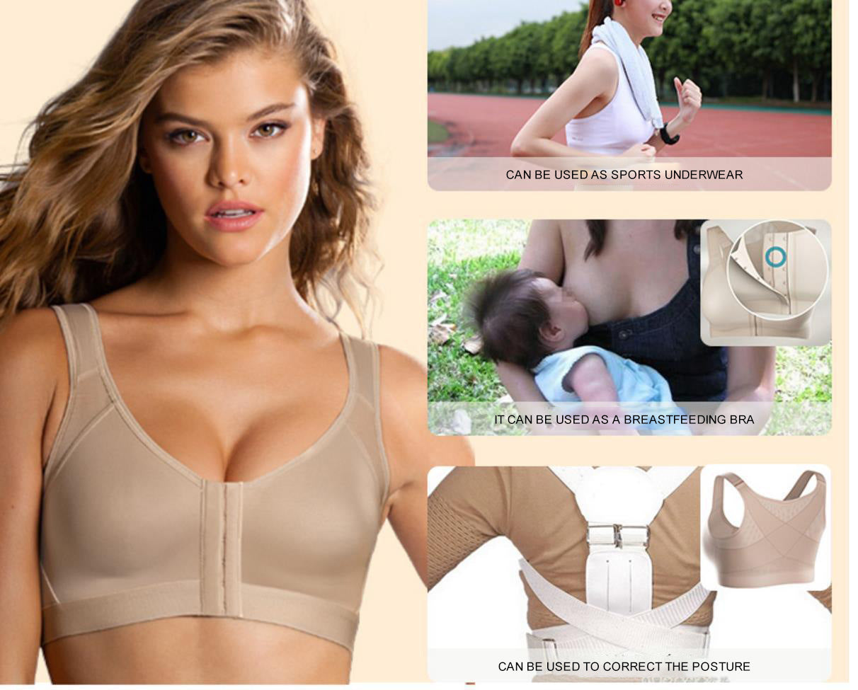 Tropica Love Women's Sport Bra,Motion Control Zip High-impact Sports Bra,Wirefree Bra for Women