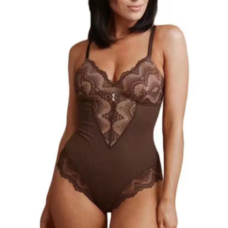 Tropica Love Sexy Deep V Lace Bodysuit,Snap Crotch Sexy Top Lingerie, Club Outfit