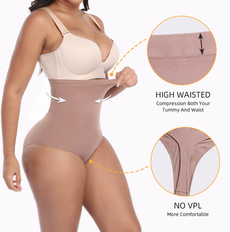 High-Waist Shapewear for Women Seamless High-Compression Tummy Control with Butt-Lifting Panties