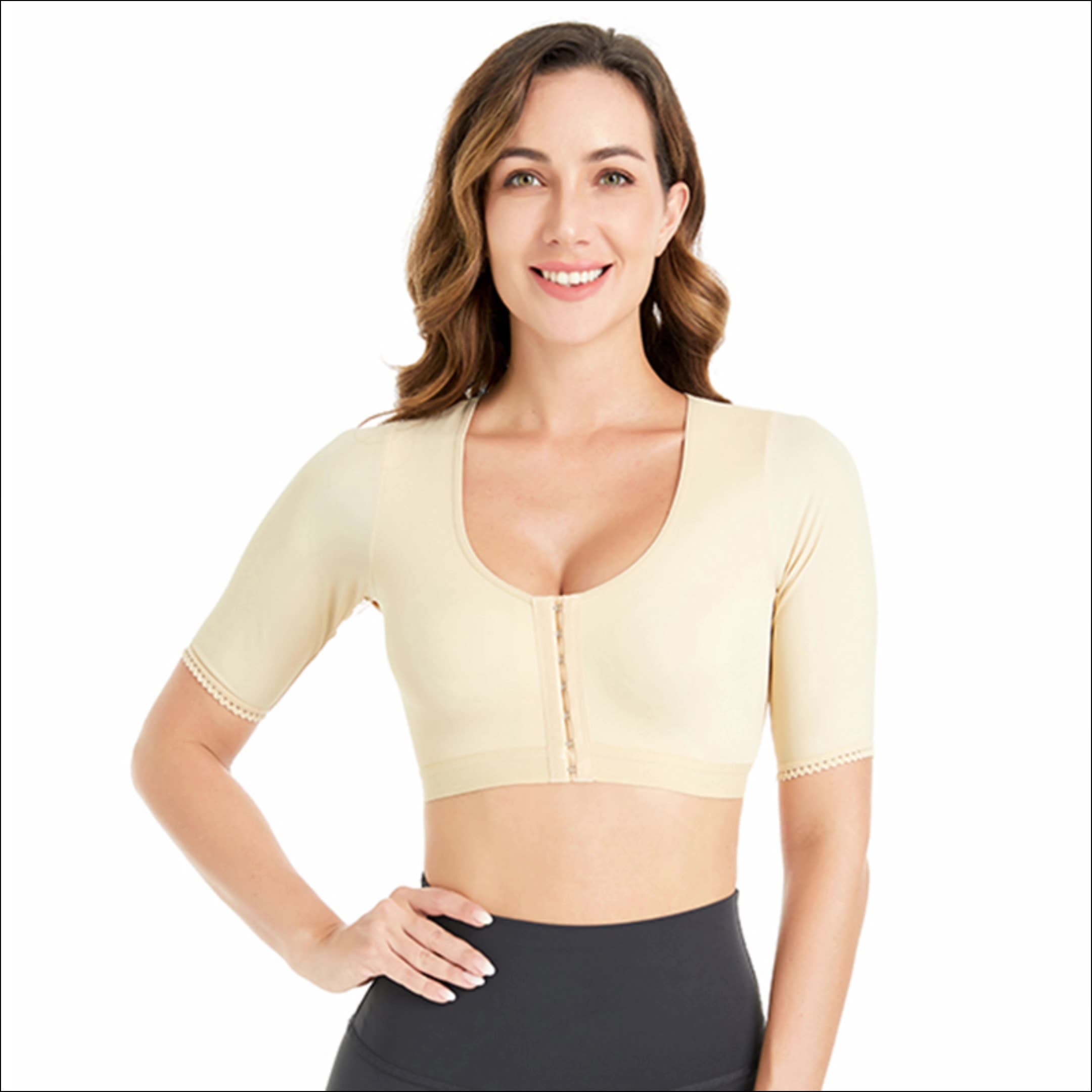 Tropica Love Shaper Top for Women Arm Compression Post Surgery Front Closure Bra Tank Top